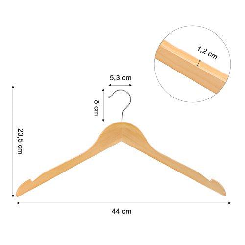 20 darabos készlet, tömör fa,360°-ban forgatható kampó, 44 cm hosszú, természetes-VASBÚTOR