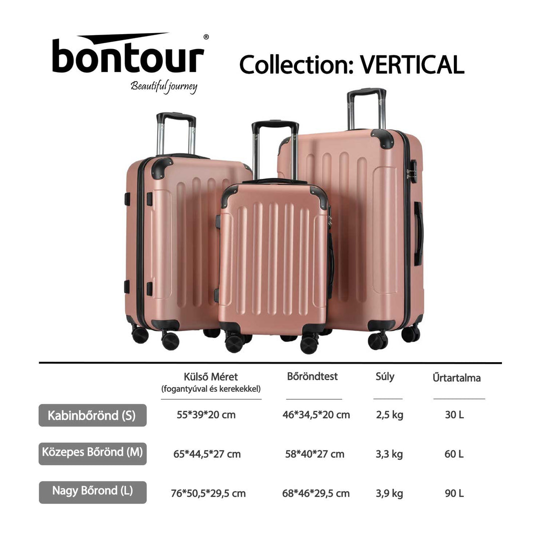 BONTOUR VERTICAL 4 Kerekes Borönd Szett Rose Gold-VASBÚTOR