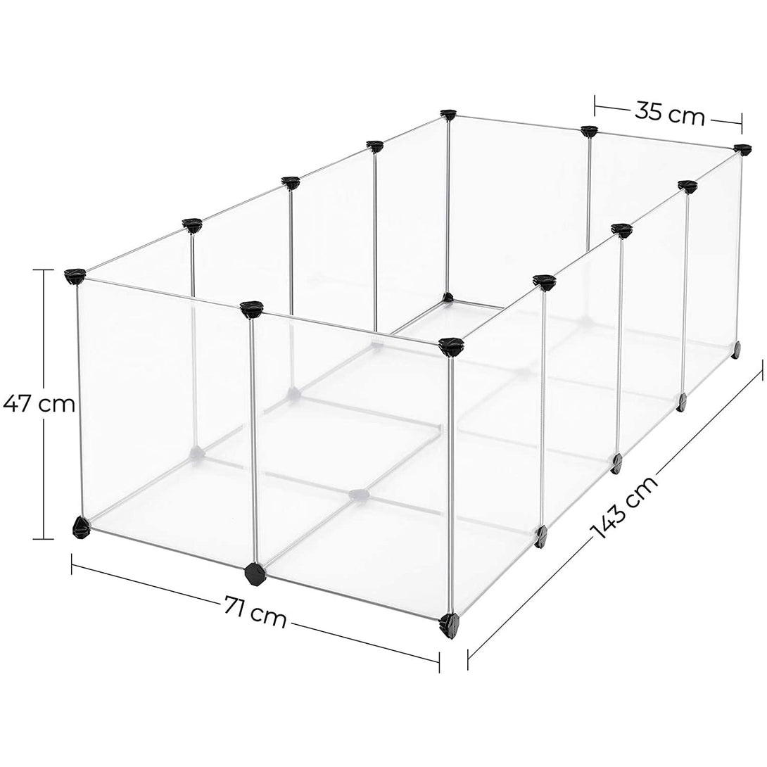 Kisállat kifutó, ketrec alsó résszel, 143 x 46 x 73 cm-VASBÚTOR