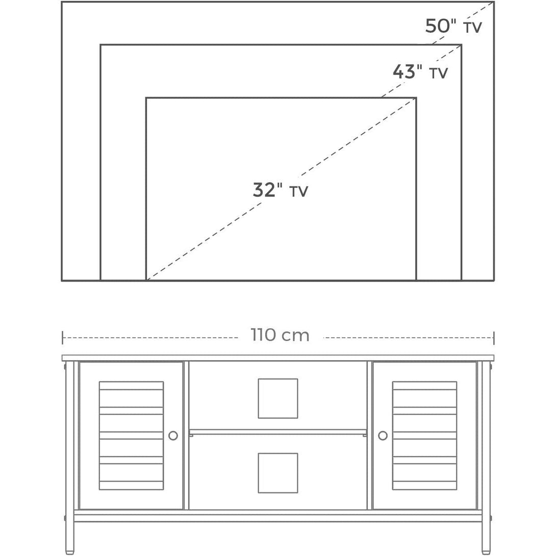 TV szekrény, TV állvány tárolóval 110 x 40 x 50 cm | VASAGLE-VASBÚTOR